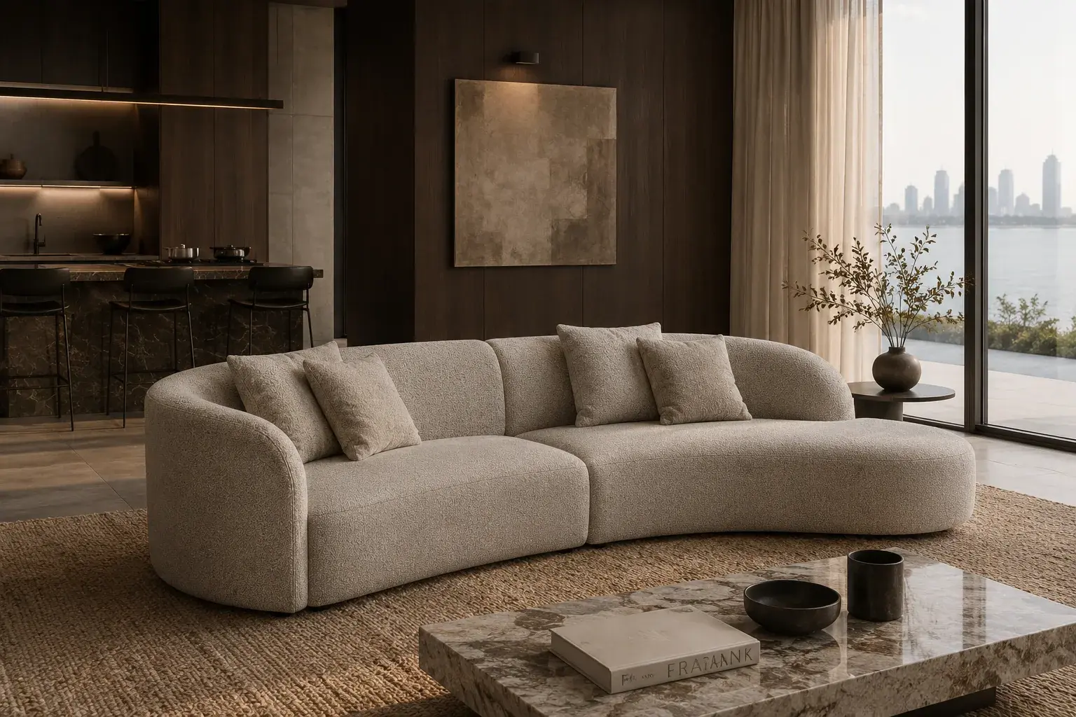 LM292 Bouclé Sofa