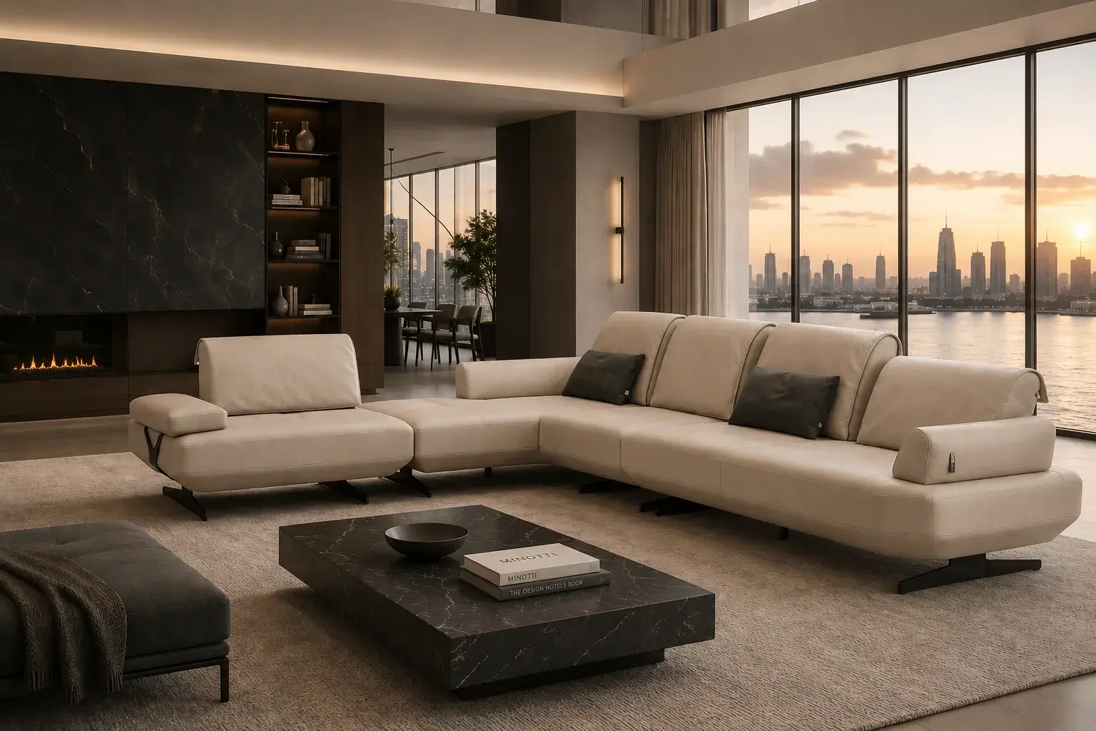 W0087 Leather Sofa