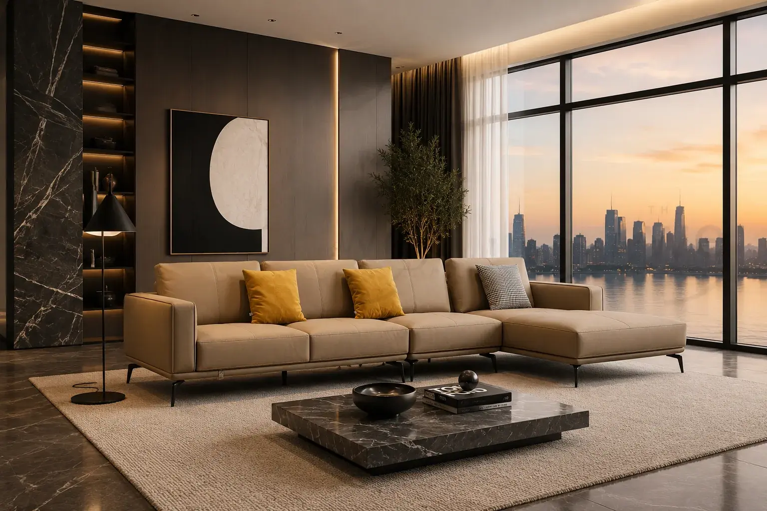 WJ2623 Leather Sofa