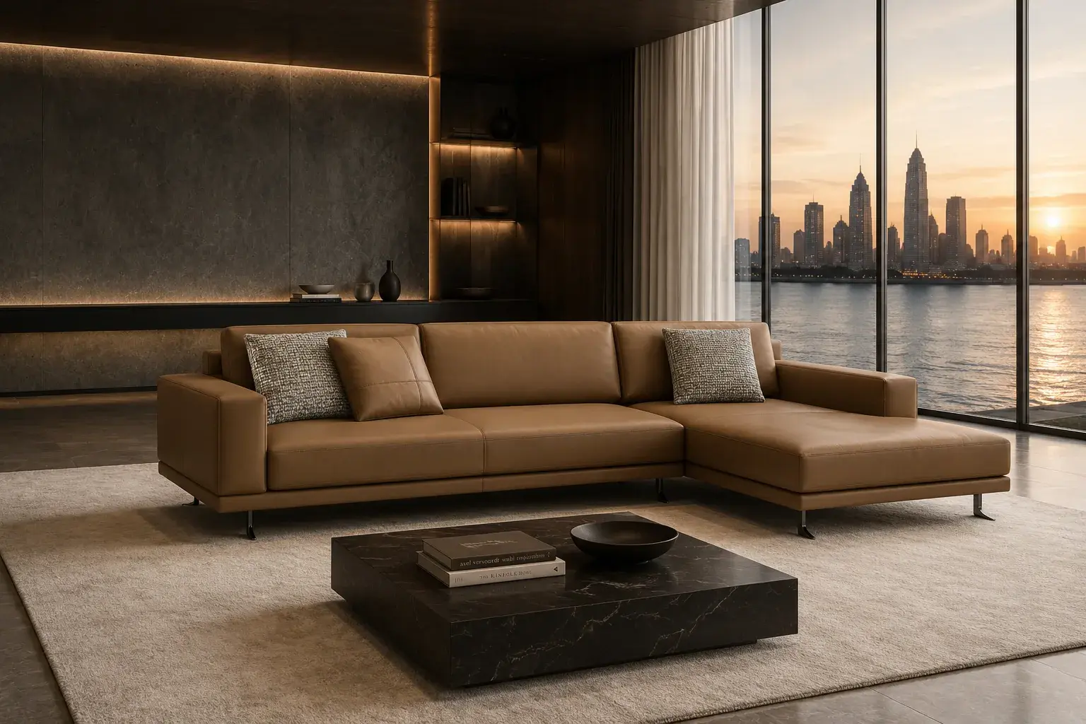 WJ2823 Leather Sofa