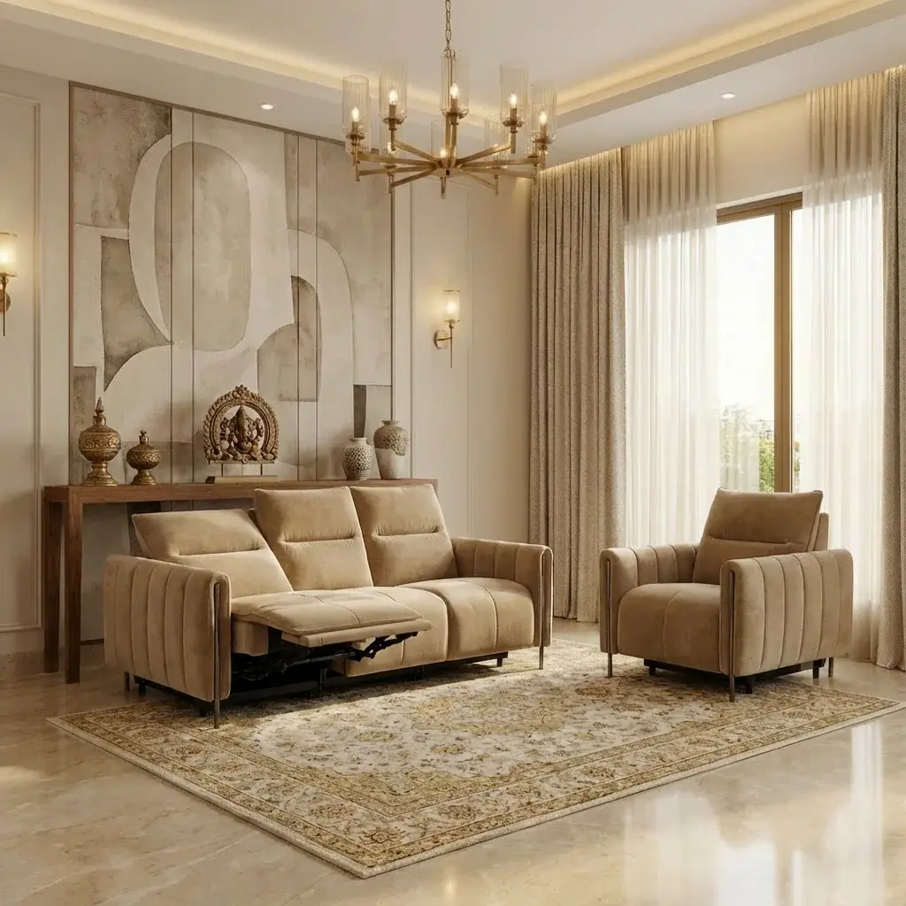 ZY2723 Leather Recliner Sofa