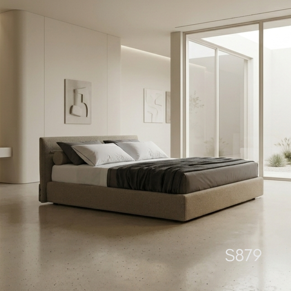 S879 Platform — Italian minimalist platform bed.